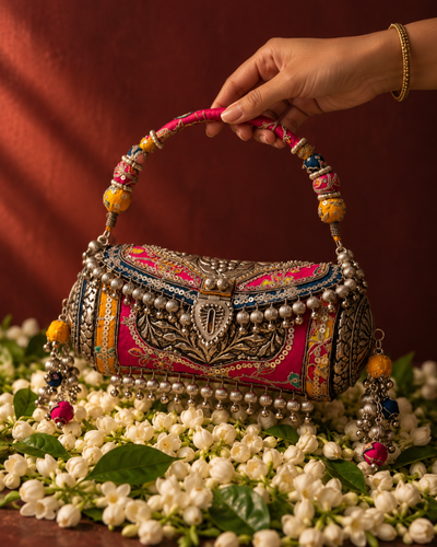 Boho Bells Metal Clutch Bag