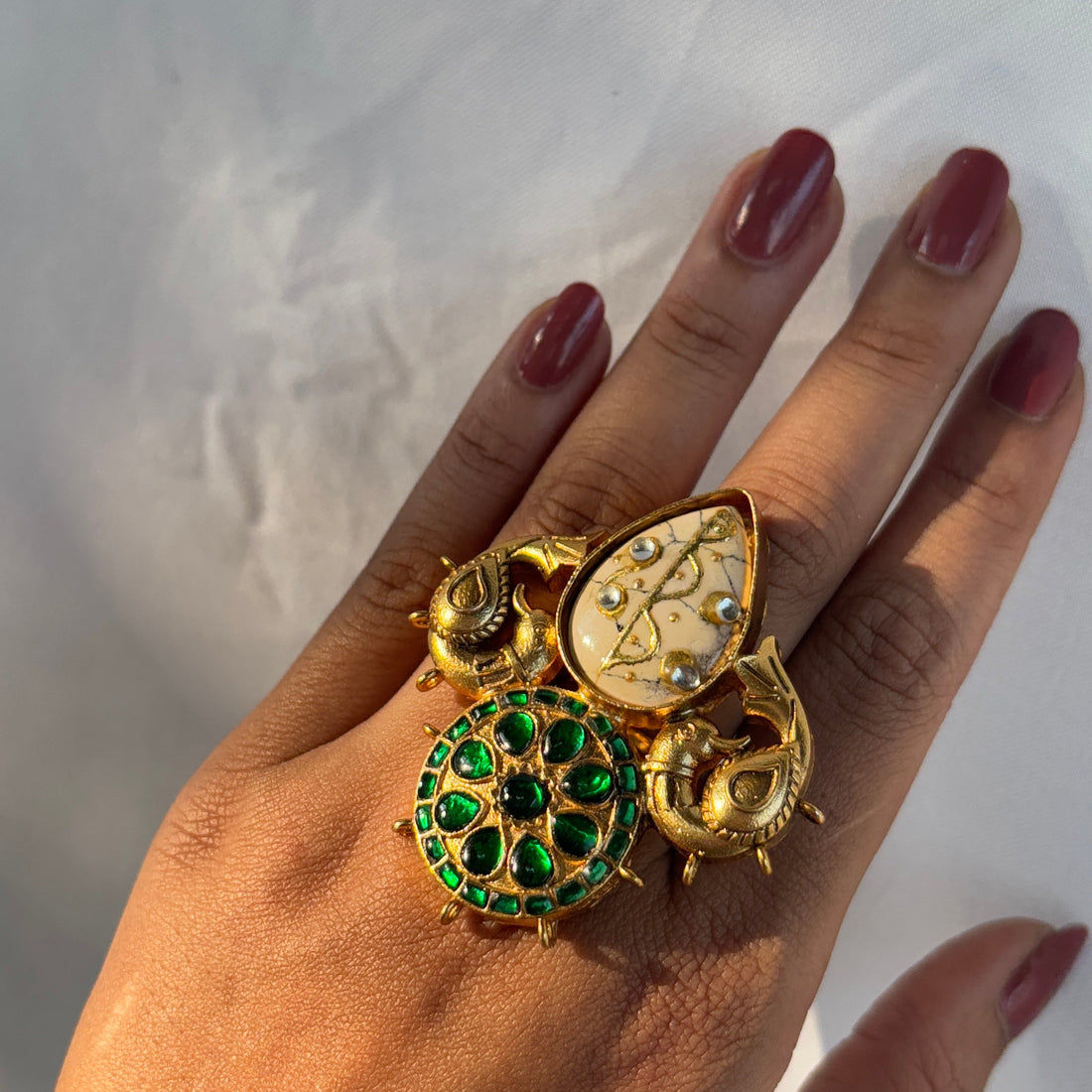 Mehreen floral ring – luxury handcrafted ring by Ozel