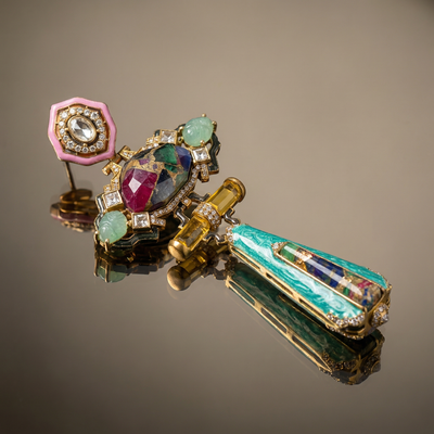 Art Deco Gemstone Earrings
