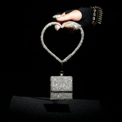 Nano Charm Bag with Crystal Handle - Ozel