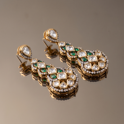 Elakshi Kundan Cascade Earrings