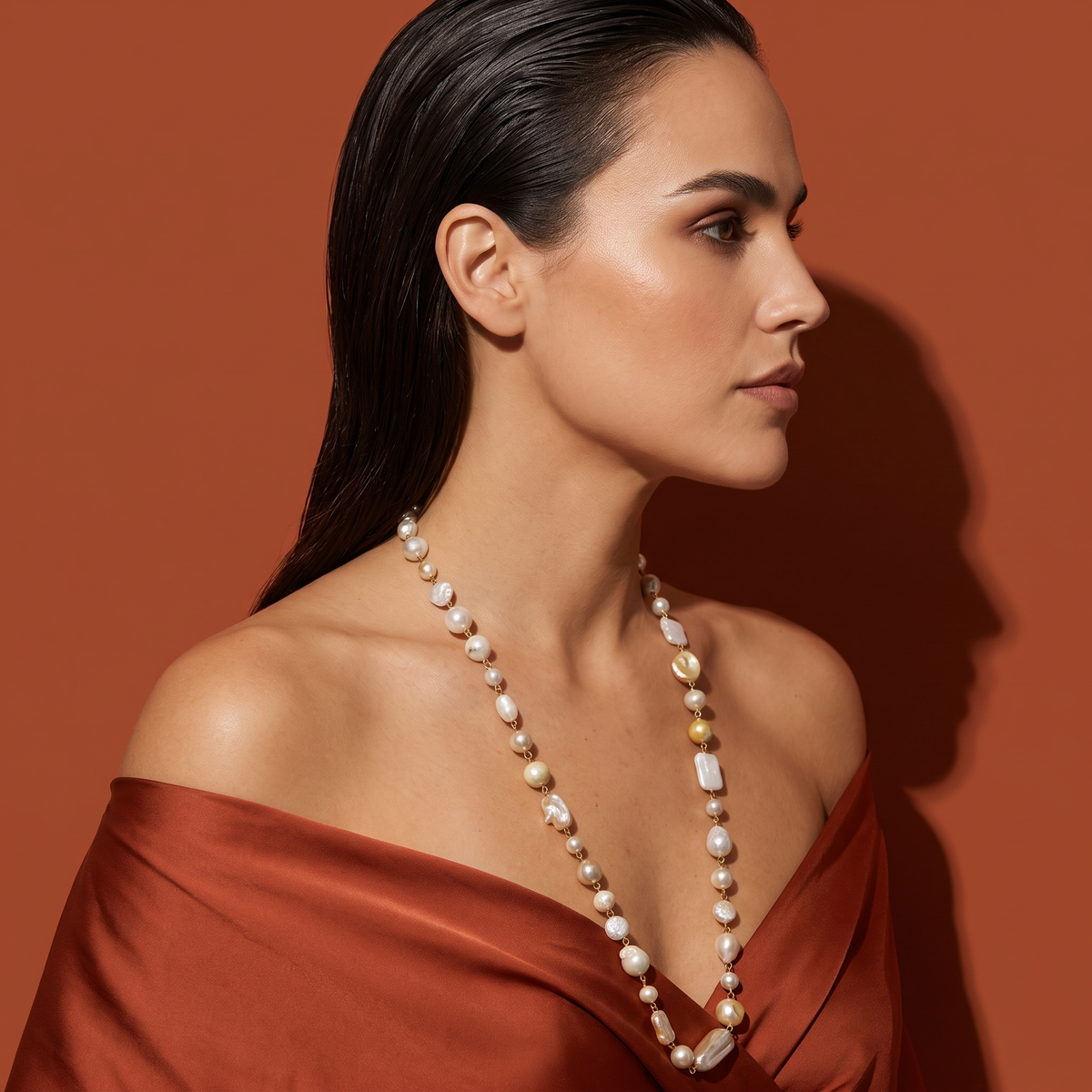 Elara Pearl Strand Necklace