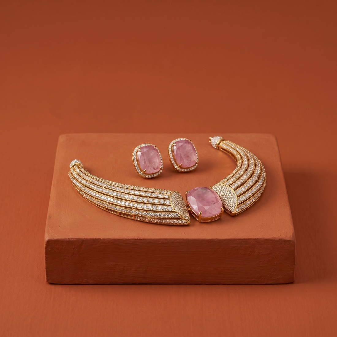 Elara Pink Necklace Set