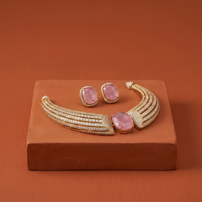 Elara Pink Necklace Set