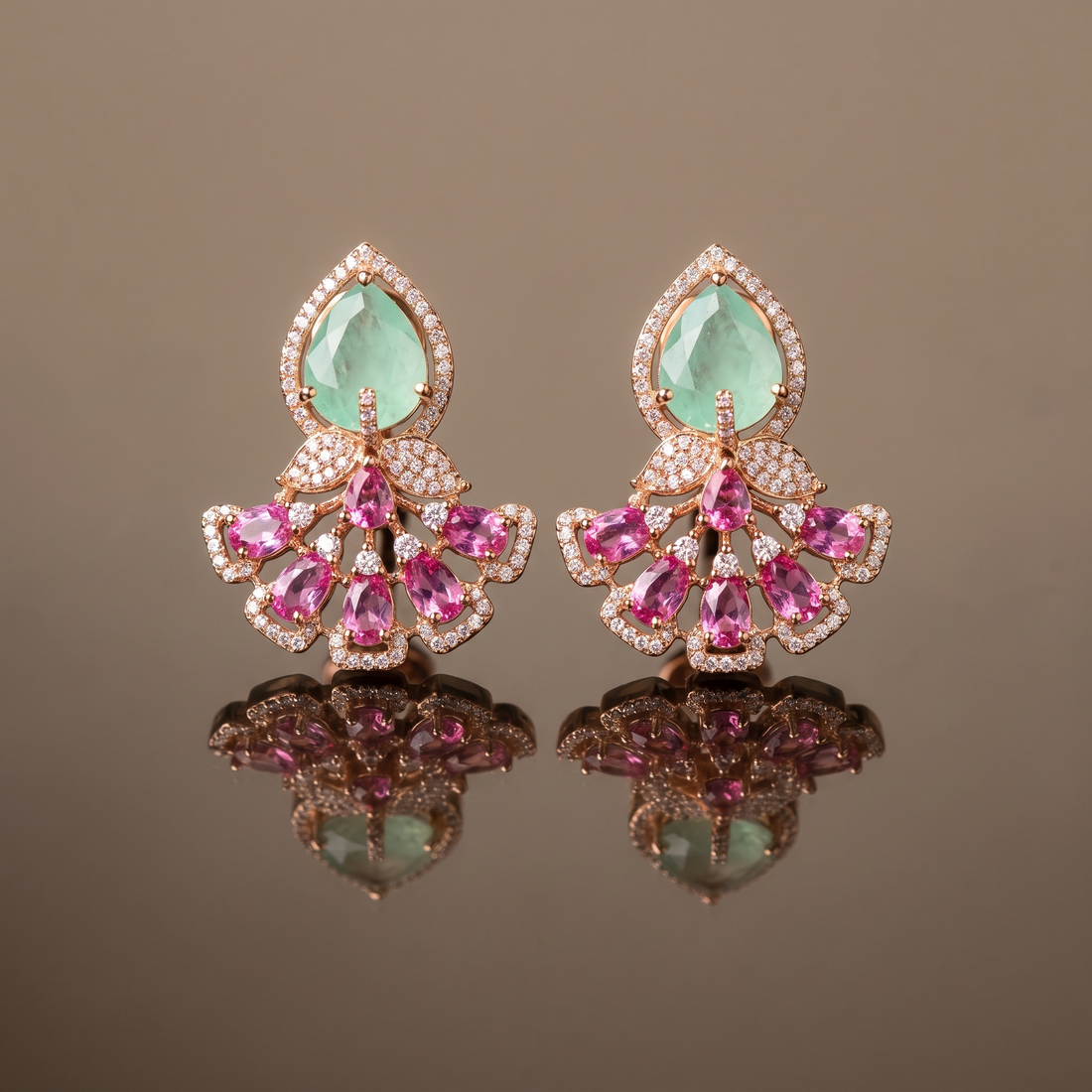 Elina Emerald Bloom Earrings