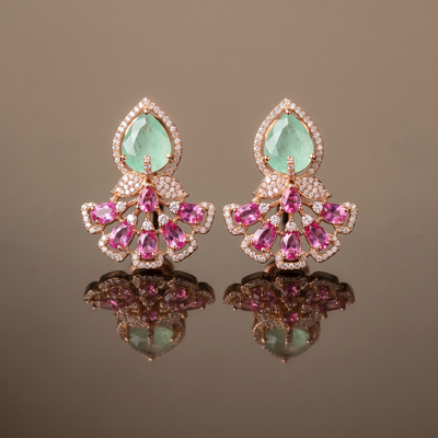 Elina Emerald Bloom Earrings