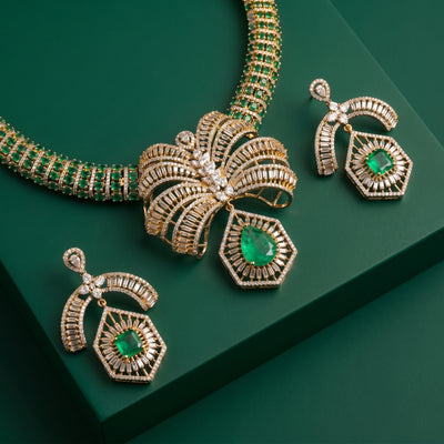 Emerald Empress Mint Collar Set