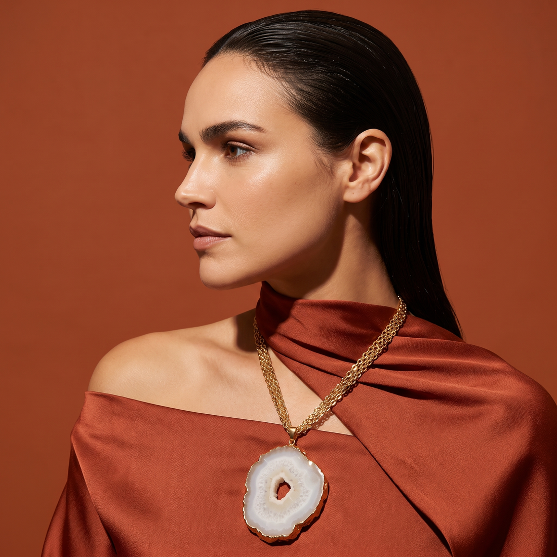 Flora Agate Pendant