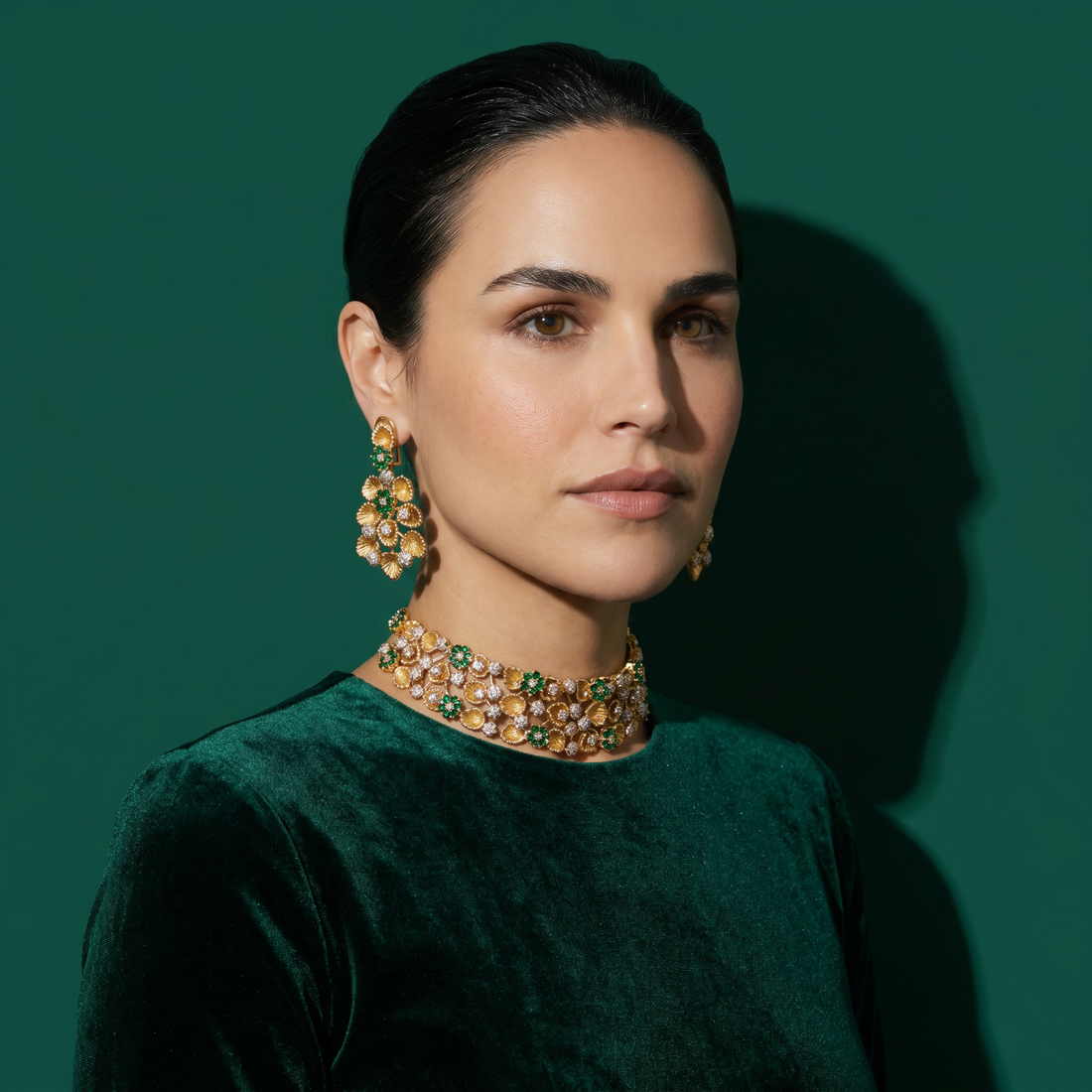 Florea Emerald Choker Set