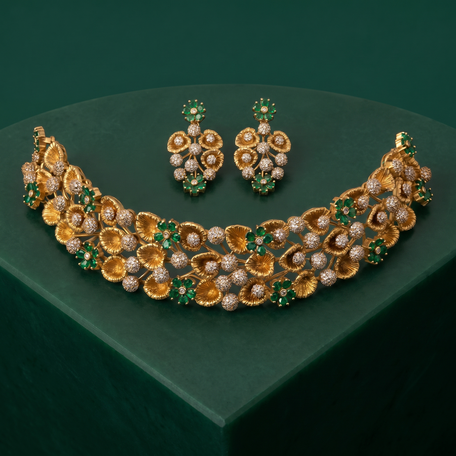 Florea Emerald Choker Set