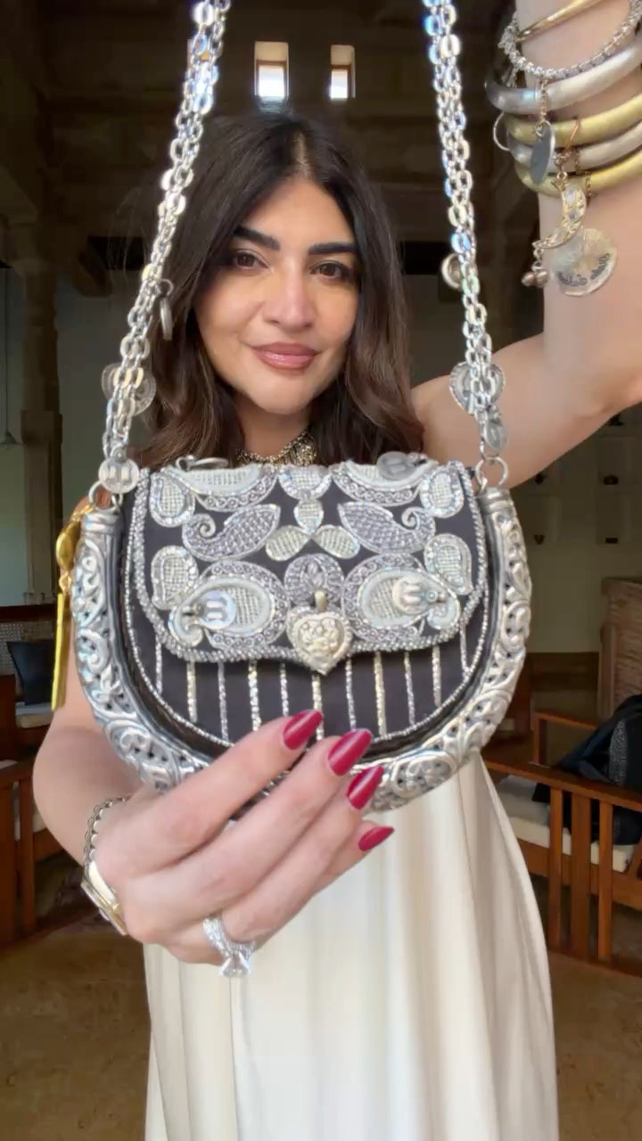 Amra black hasli bag – as seen on Khushnaz Turner by Ozel