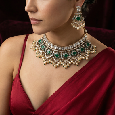 Suhana Polki Bridal Choker Set – statement bridal choker by Ozel