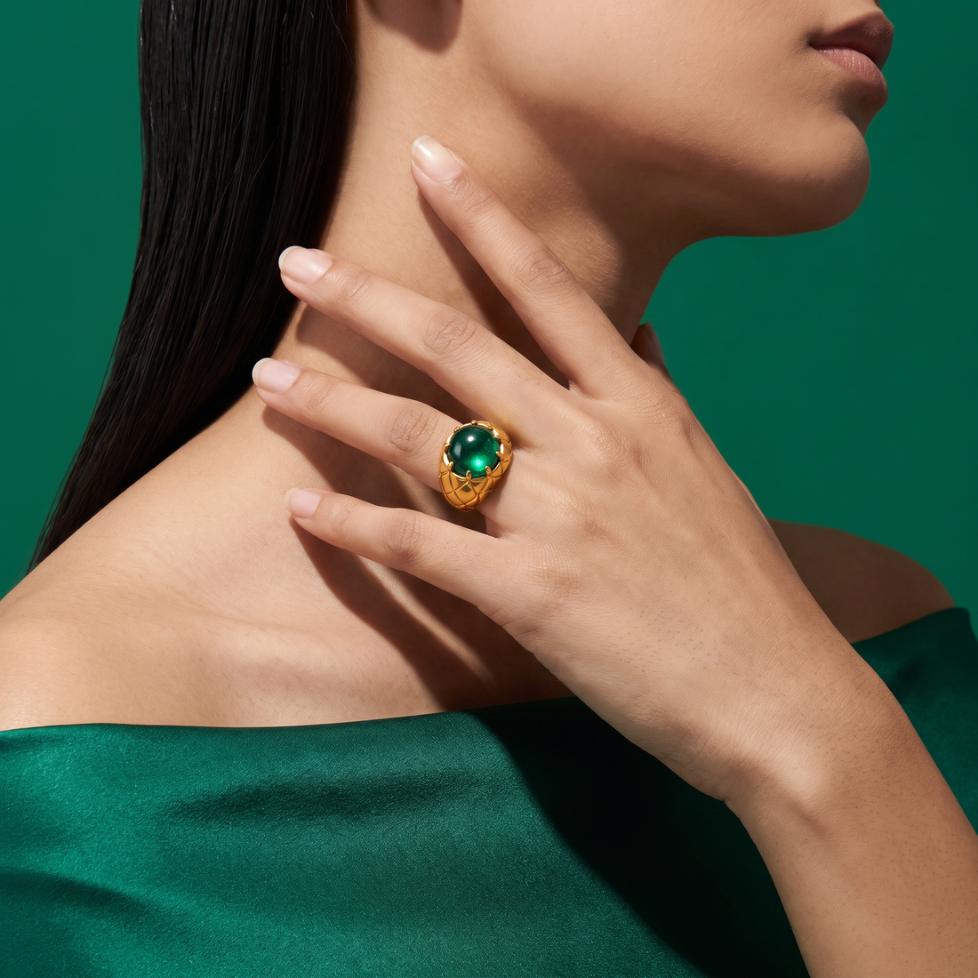 Jaalika Green Statement Ring