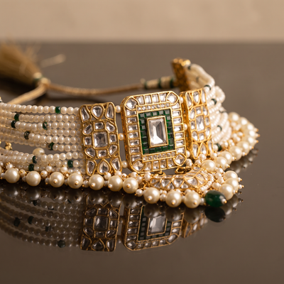 Mehrana Kundan Pearl Choker