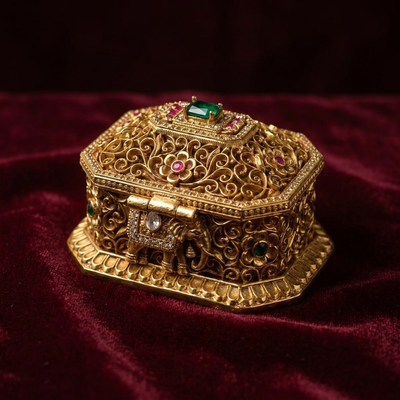 Mrinalini Brass Keepsake Box