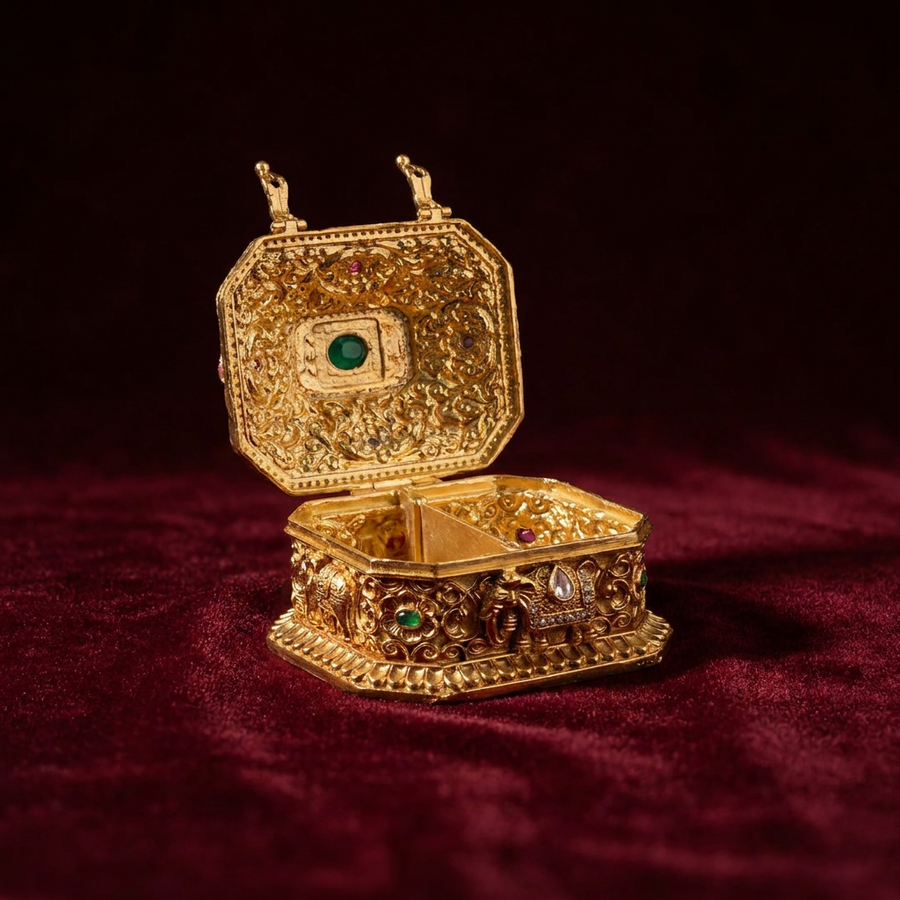 Mrinalini Brass Keepsake Box