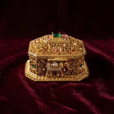 Mrinalini Brass Keepsake Box