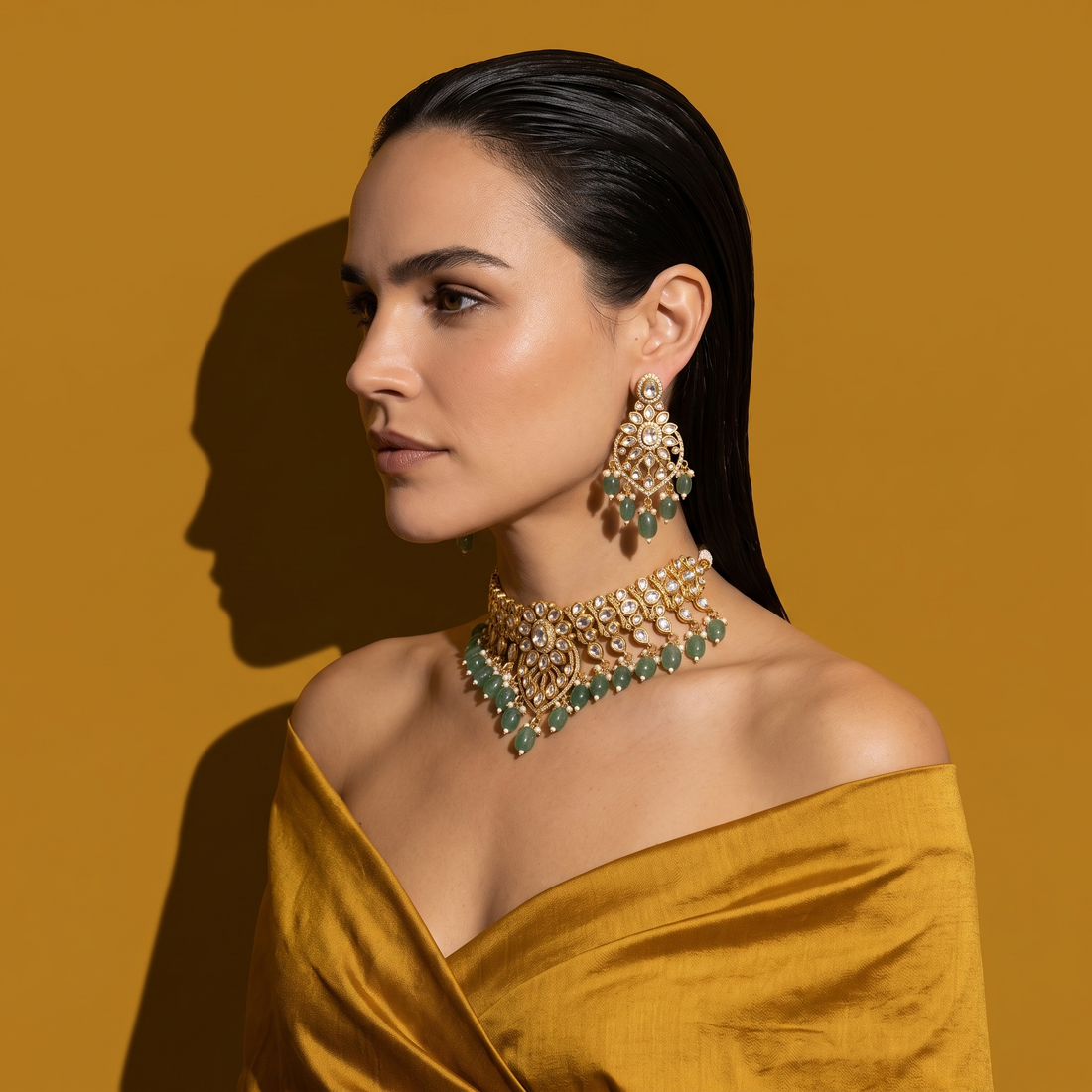 Mumtaz Jadau Necklace Choker Set