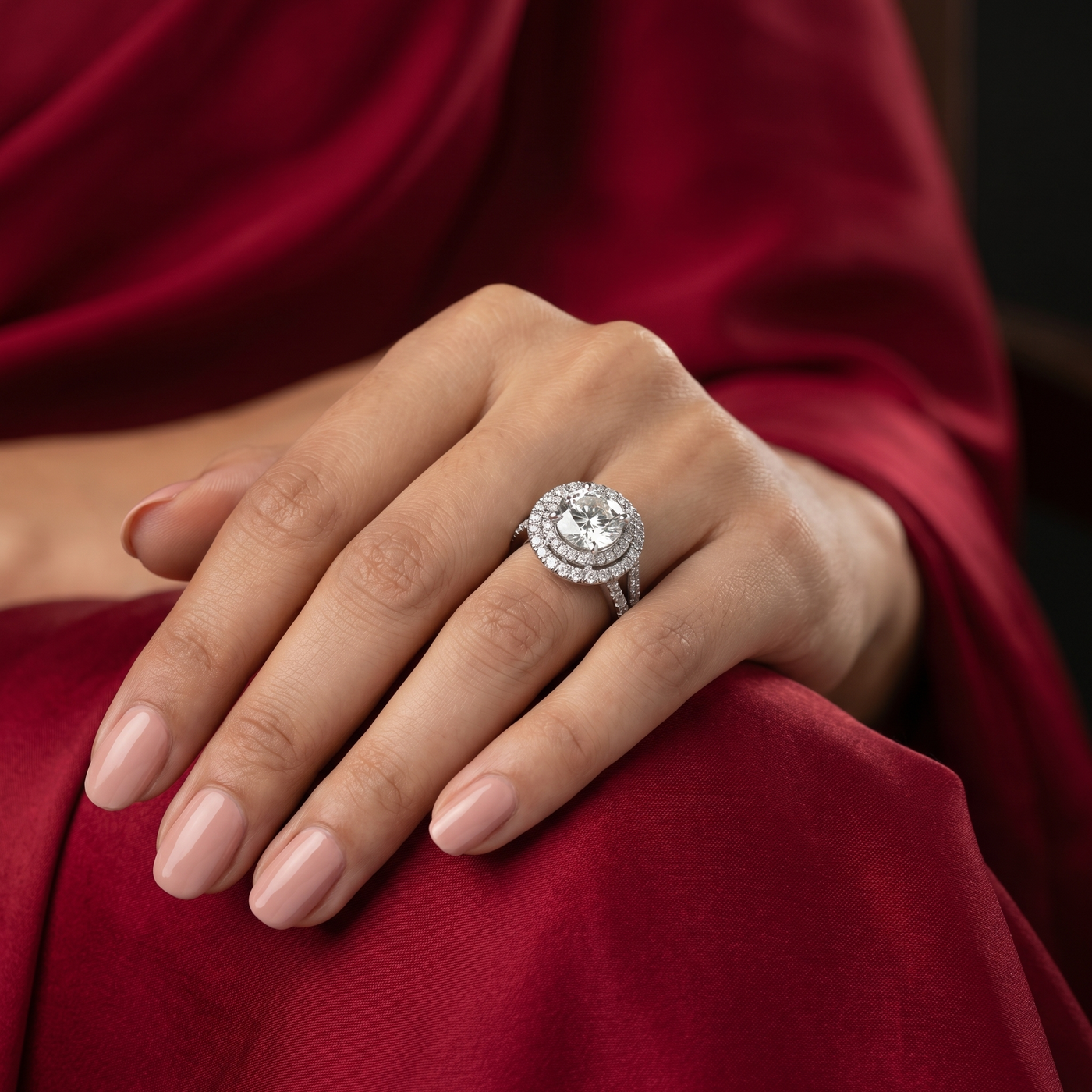 Myra Diamond Halo Ring