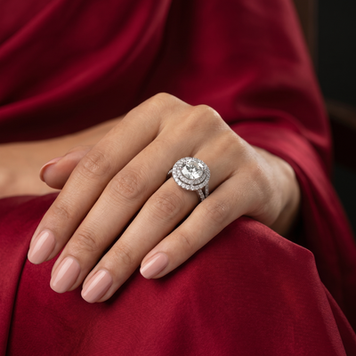 Myra Diamond Halo Ring