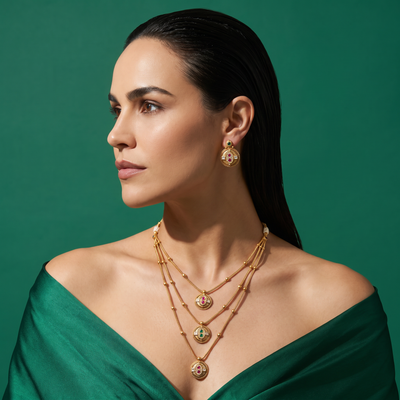 Oviya Layered Medallion Necklace