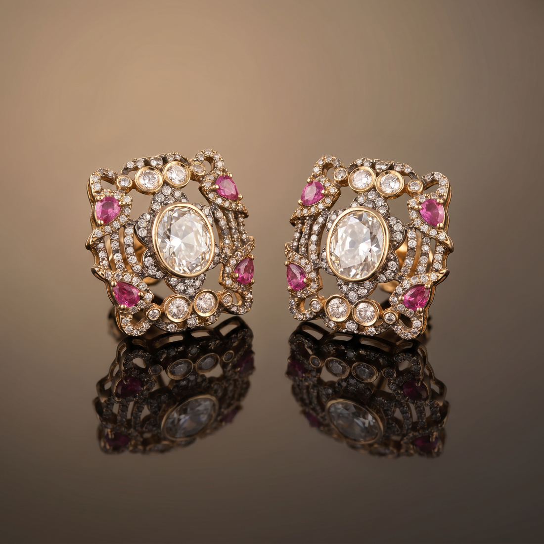 Rajeshwari Earrings and Ring Duo Set