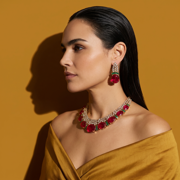 Rajkumari Ruby & Emerald Heirloom Set