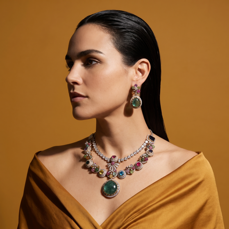 Rajsi Ratna Heirloom Layered Necklace Set