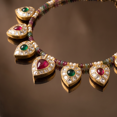 Rishima Kundan Drop Necklace Set