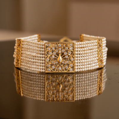 Ritvi Pearl Filigree Choker