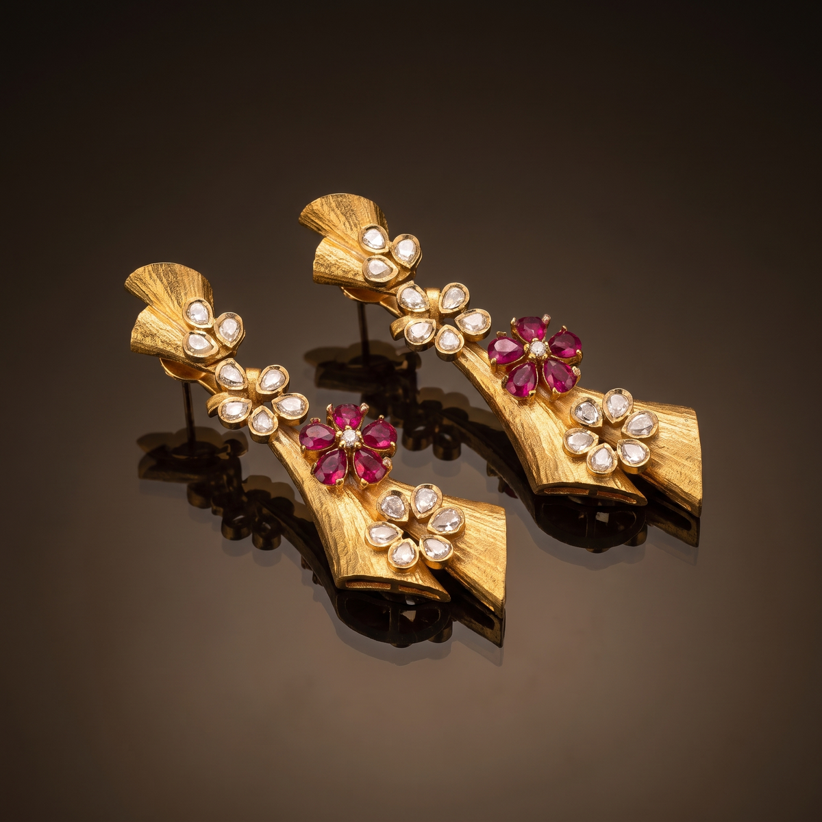 Rumi Ruby Bloom Earrings