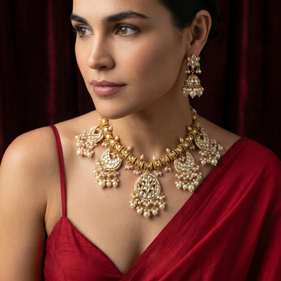 Shruti Kundan Pearl Necklace