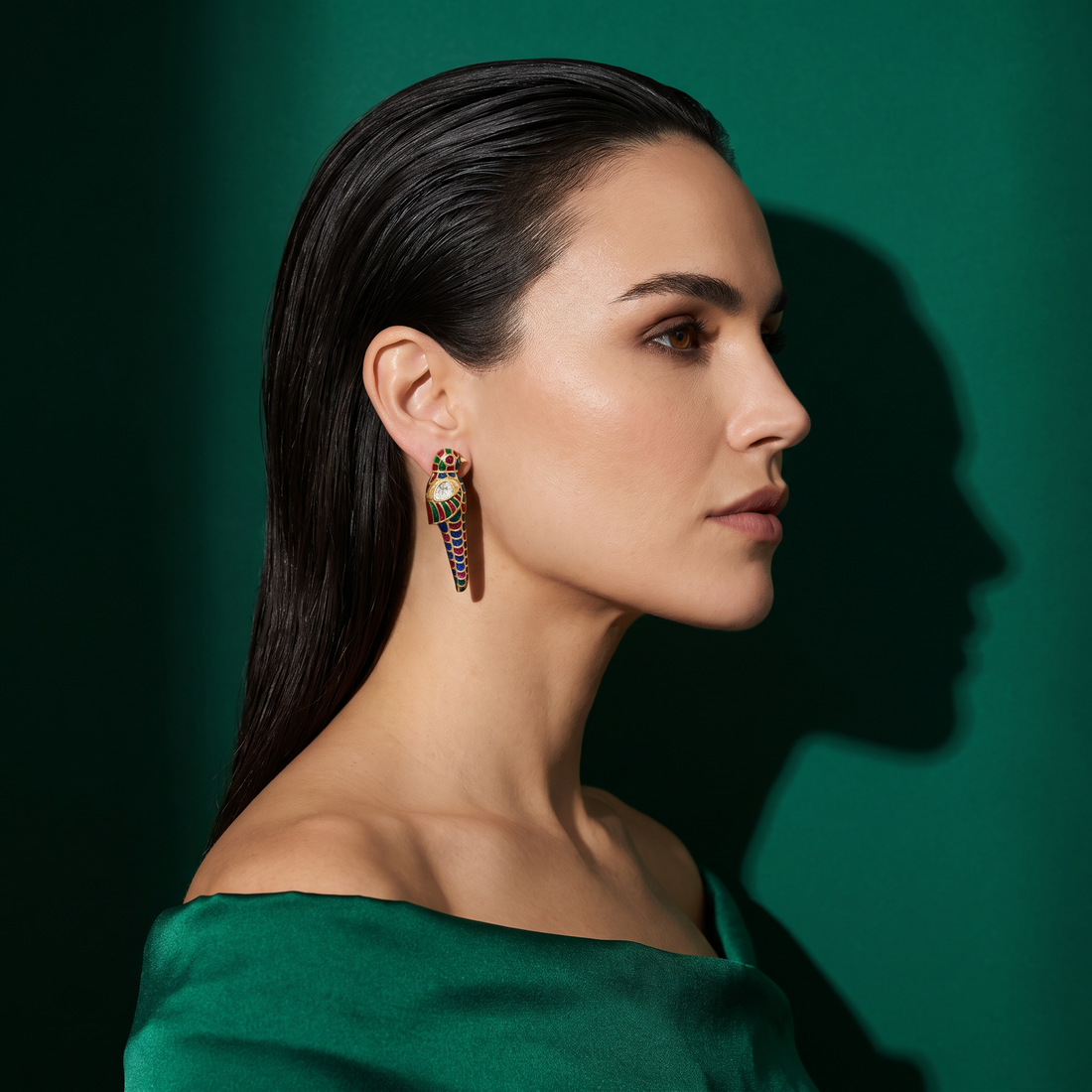 Satrangi Parrot Earrings