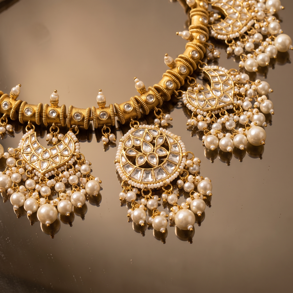 Shruti Kundan Pearl Necklace