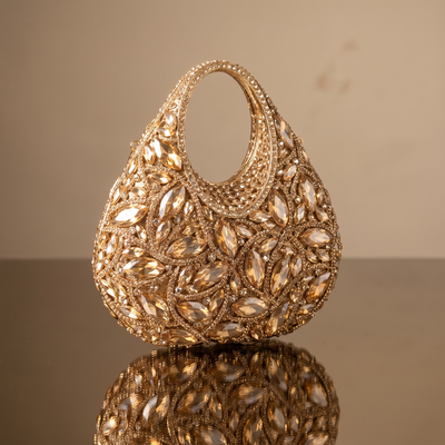 Tesoro Gold Crystal Bag