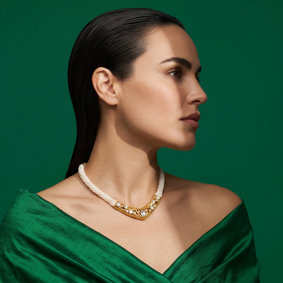 Suhina Pearl Kundan Necklace