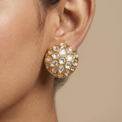 Tanishka Kundan dome studs – heritage Indian heirloom by Ozel