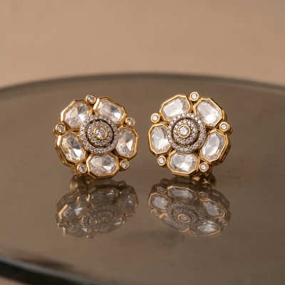 Tavina Polki Stud Earrings