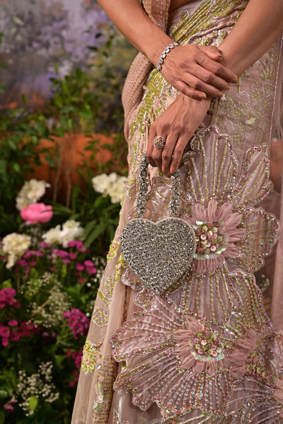 Rhinestone Mini Heart Bag - Ozel