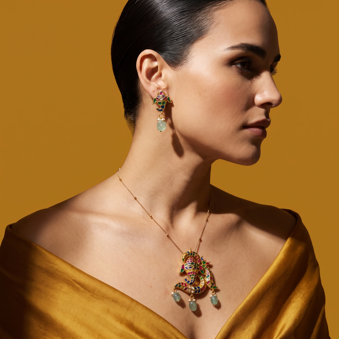 Vedika Ganesha Necklace Set