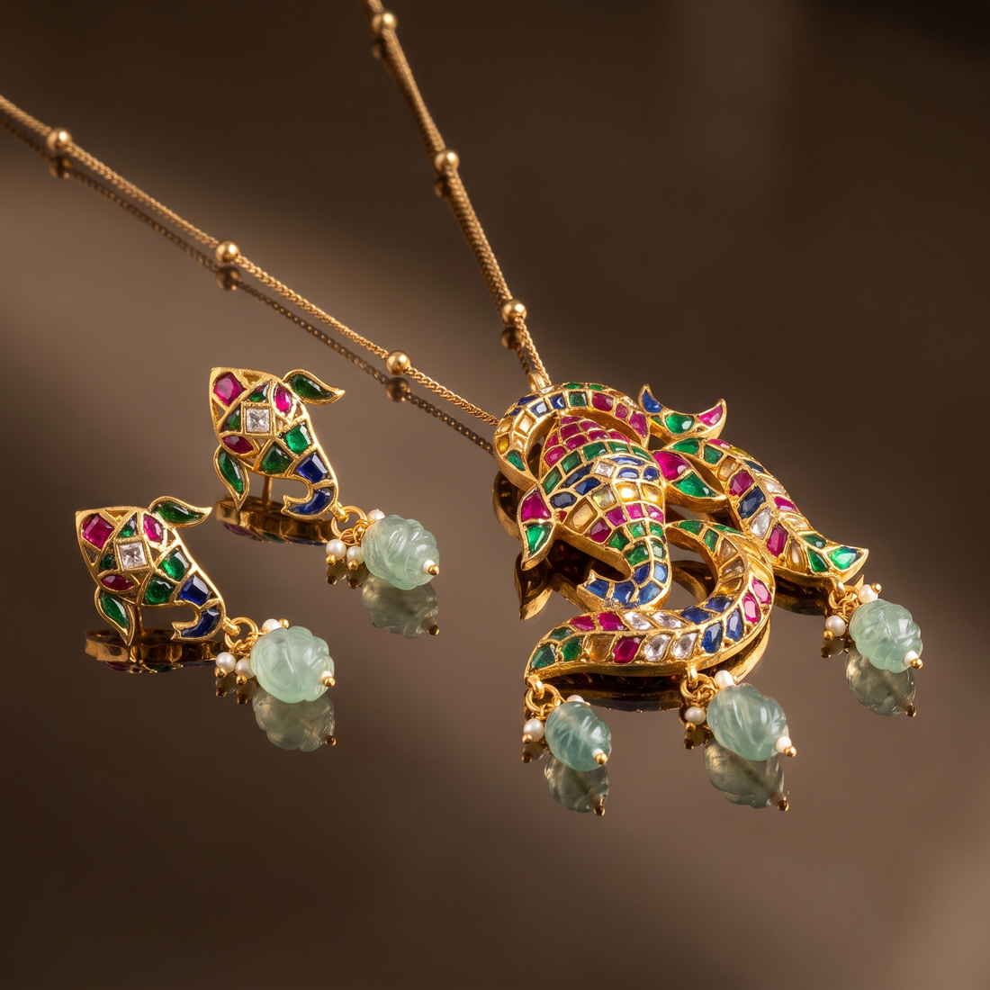 Vedika Ganesha Necklace Set