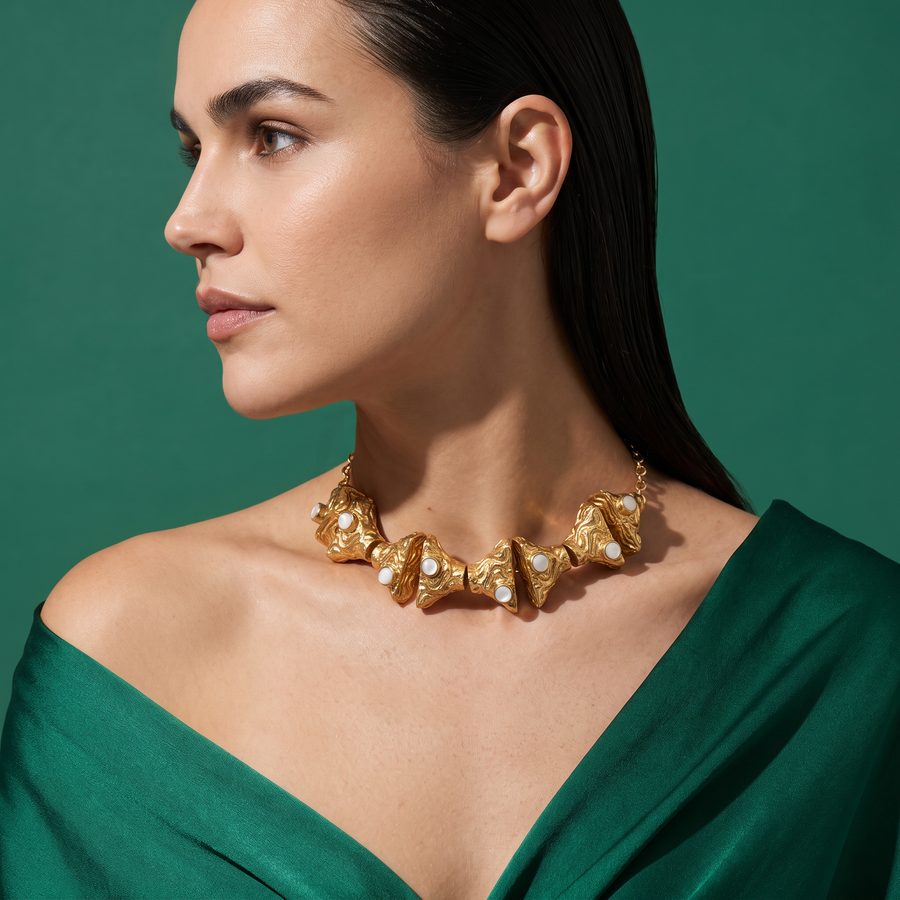 Vyanika Antique Pearl Statement Choker