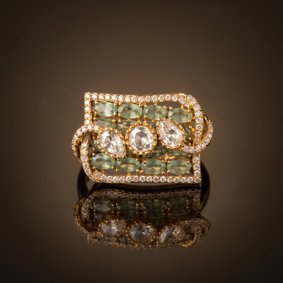 Vyomini Emerald Veil Ring
