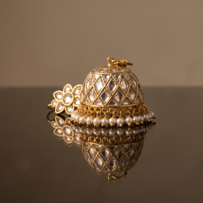 Yashira Kundan Dome Jhumka