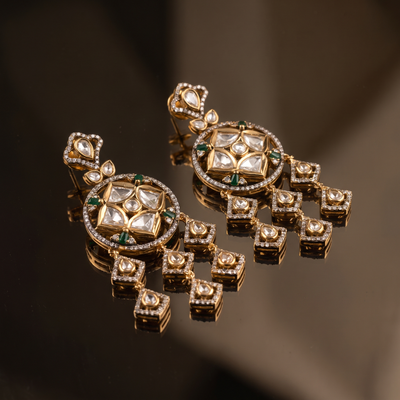 Zayna Kundan Chandelier Earrings