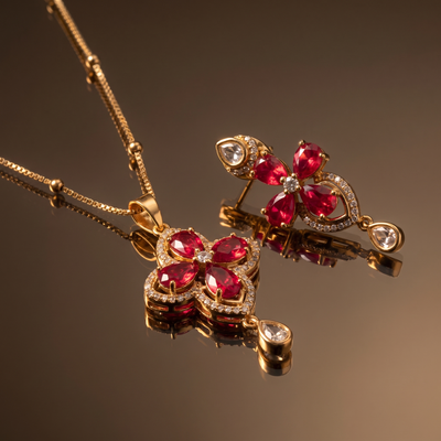 Ziyana Kundan Pendant Set