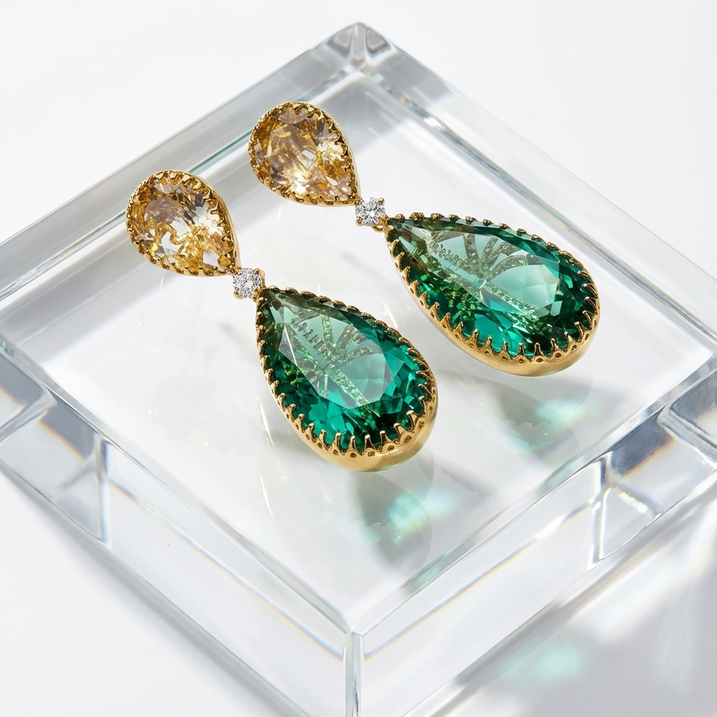 Lumiere drop earrings – luxury Indian jewelry by Ozel