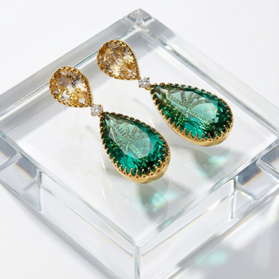 Lumiere drop earrings – luxury Indian jewelry by Ozel