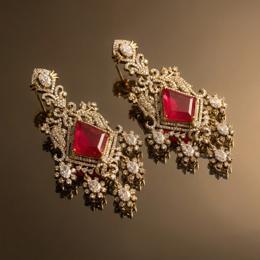 Chandelier Earrings – handcrafted Indian statement earrings by Ozel