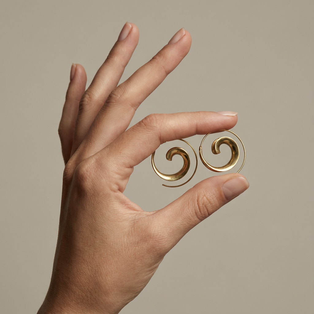 Classic gilded hoop earrings – timeless gold hoop earrings by Ozel